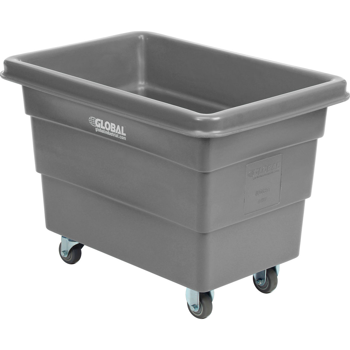 6 Bushel Direct Mount Base Gray Plastic Bulk Box Truck