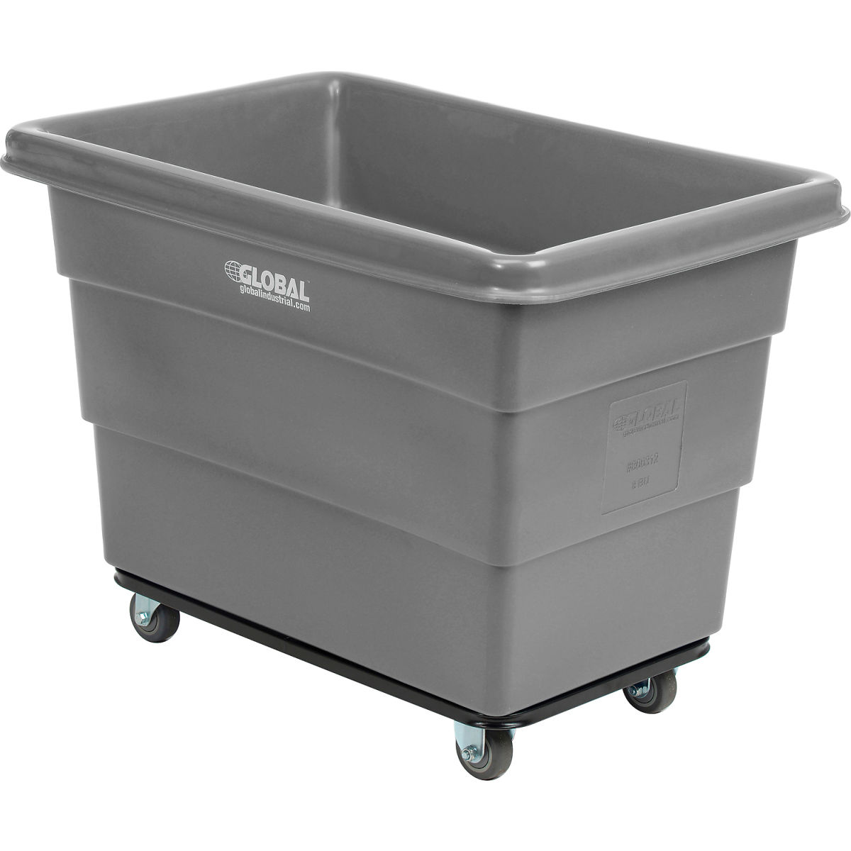 8 Bushel Steel Chassis Base Gray Plastic Bulk Box Truck