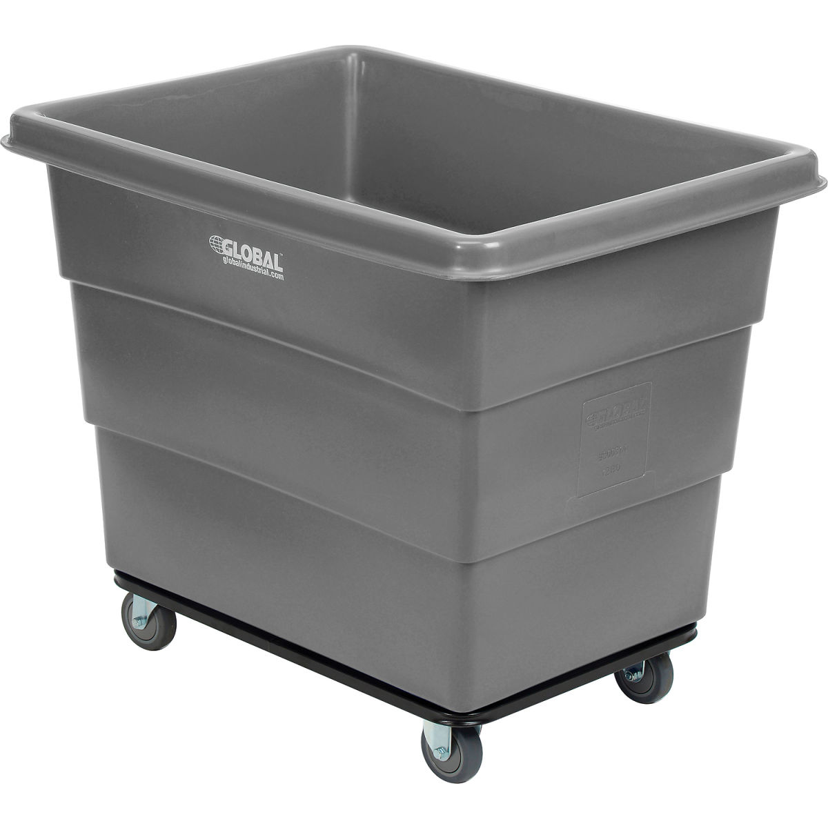 12 Bushel Steel Chassis Base Gray Plastic Bulk Box Truck