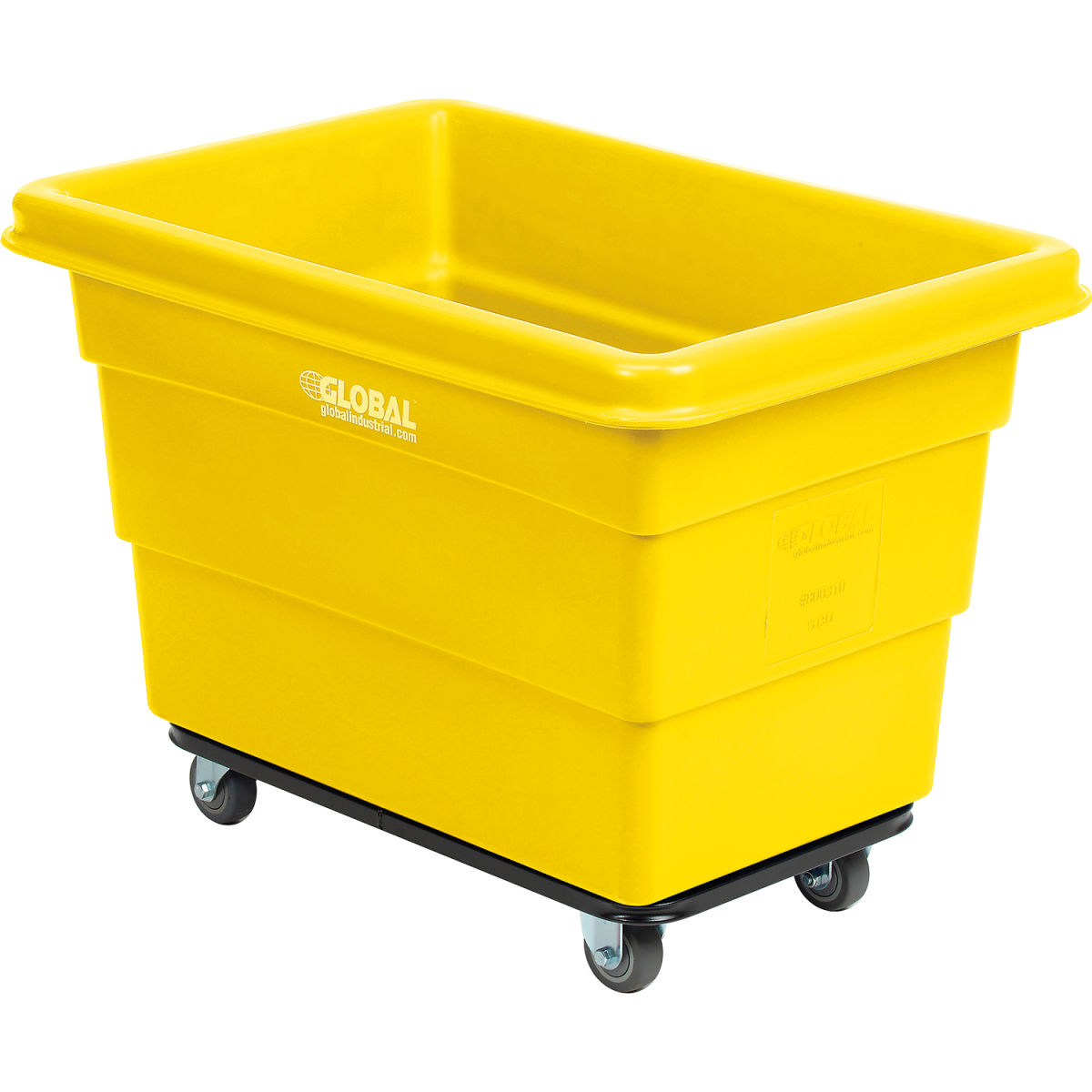 6 Bushel Steel Chassis Base Yellow Plastic Bulk Box Truck