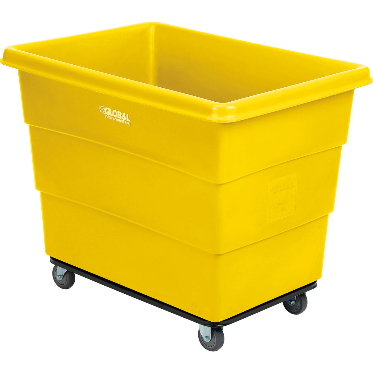 16 Bushel Steel Chassis Base Yellow Plastic Bulk Box Truck