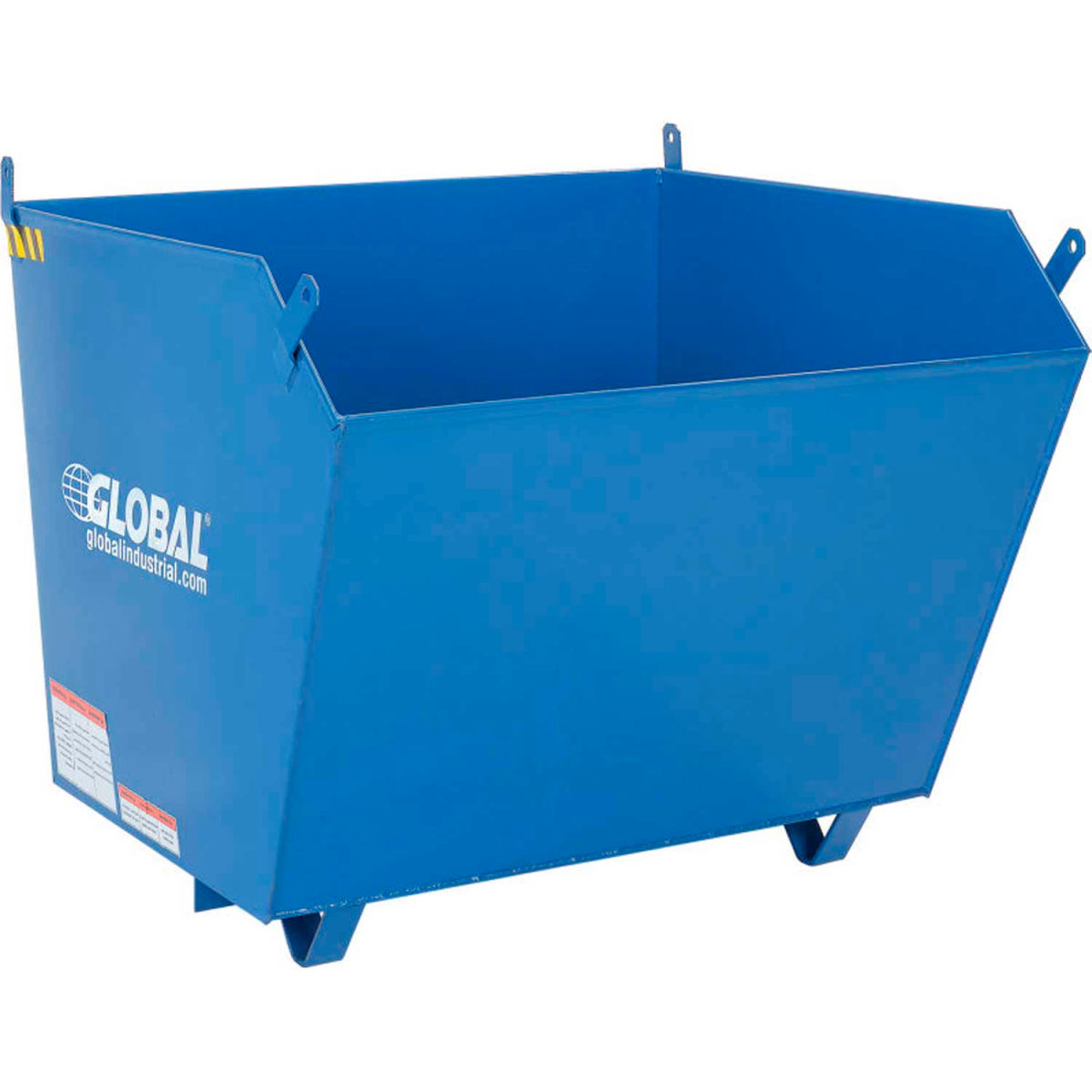 6000 lbs, 1 cu. yards Low-Profile Self-Dumping Forklift Hopper, Blue & Black
