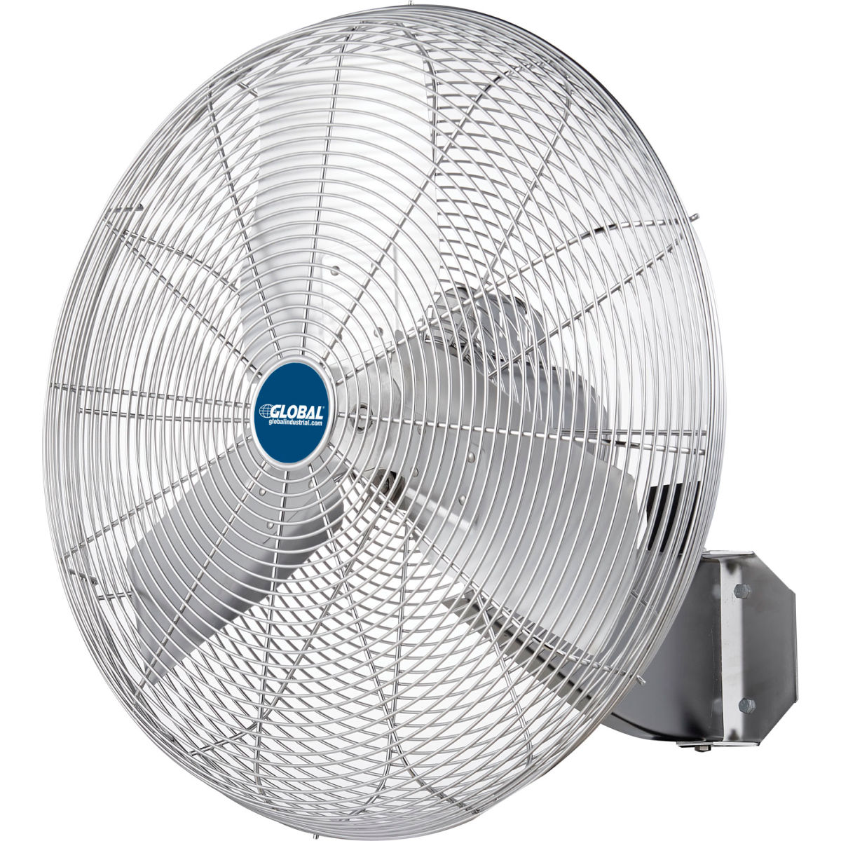 Global Industrial 293018 24 in. 7200 CFM, 0.25 HP Washdown Rated Stainless Steel Wall Mounted Fan