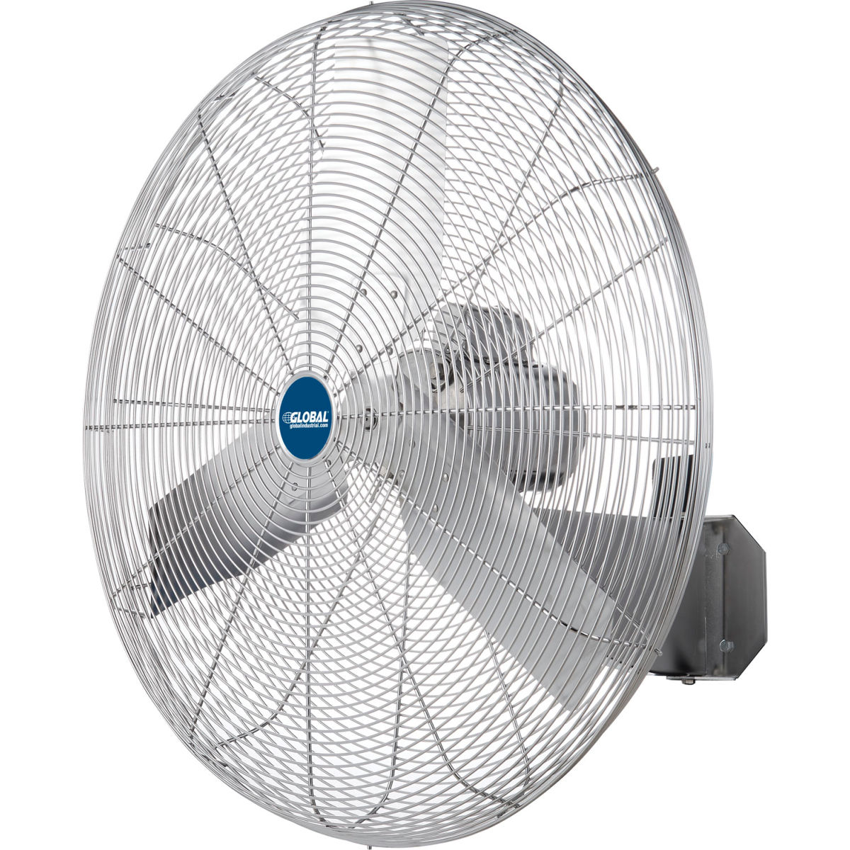 Global Industrial 293019 30 in. 9600 CFM, 0.33 HP Washdown Rated Stainless Steel Wall Mounted Fan
