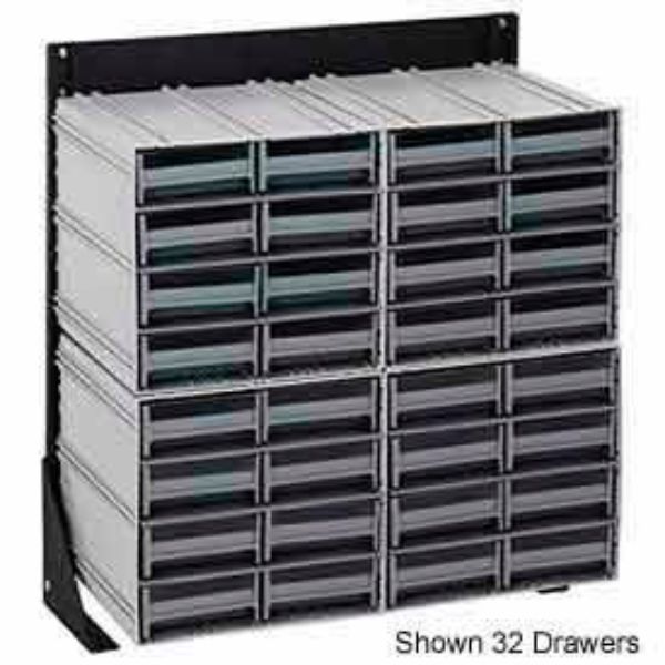 B382113 48 in. QIC-148-161 Single Sided Floor Stand with 128 Gray Drawer Interlocking Storage Cabinet