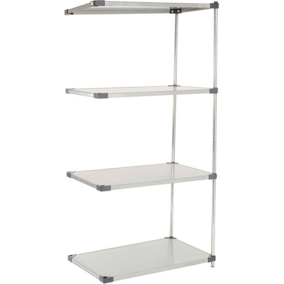 Global Industrial A18368SS5 Nexel Solid Stainless Steel Add-On Unit 5 Tier Shelving - 36 x 18 x 86 in.