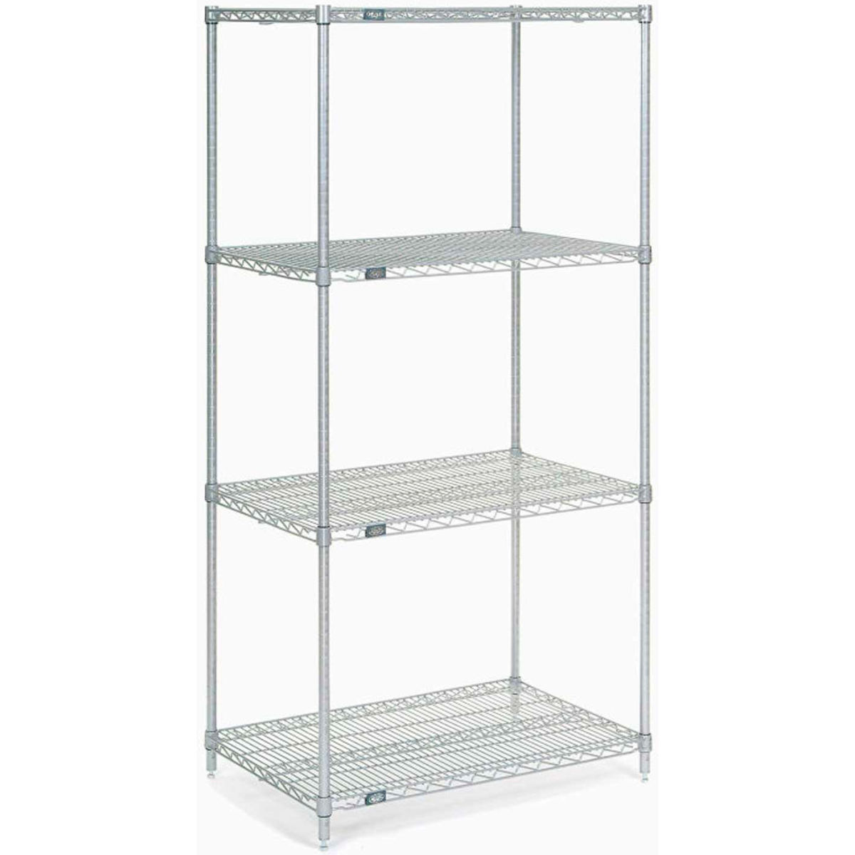 Global Industrial 18368S5 86 x 36 x 18 in. Nexel Stainless Steel Starter Unit 5 Tier Wire Shelving