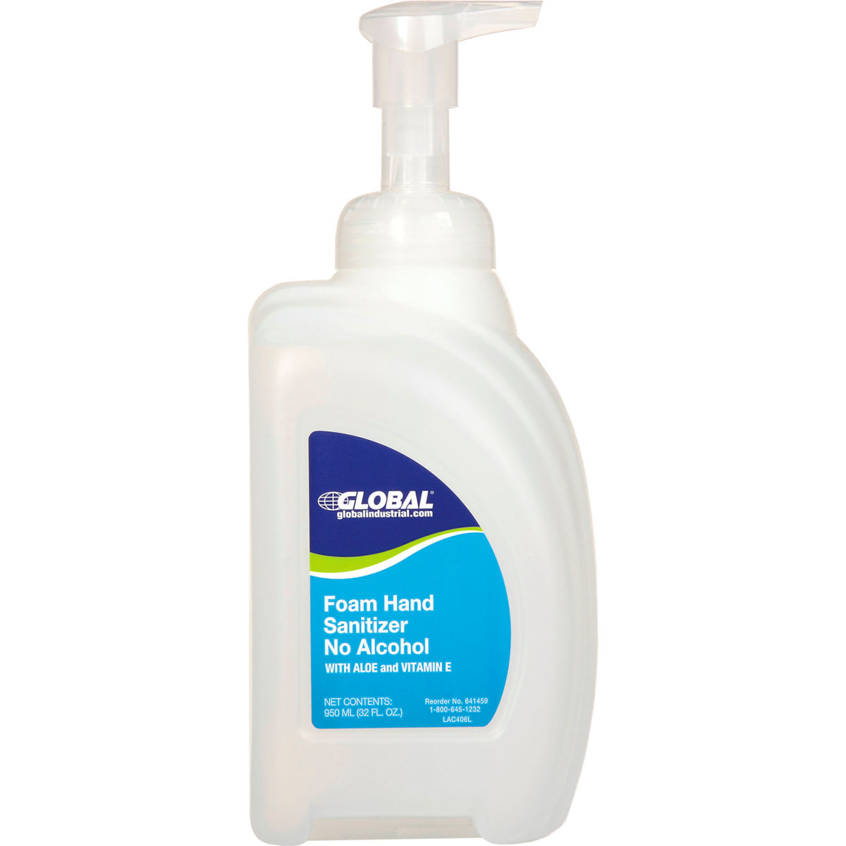 Picture of Kutol Products 641459 32 oz Global Industrial Alcohol Free Foam Hand Sanitizer&#44; Linen Scent - 8 Bottles per Case