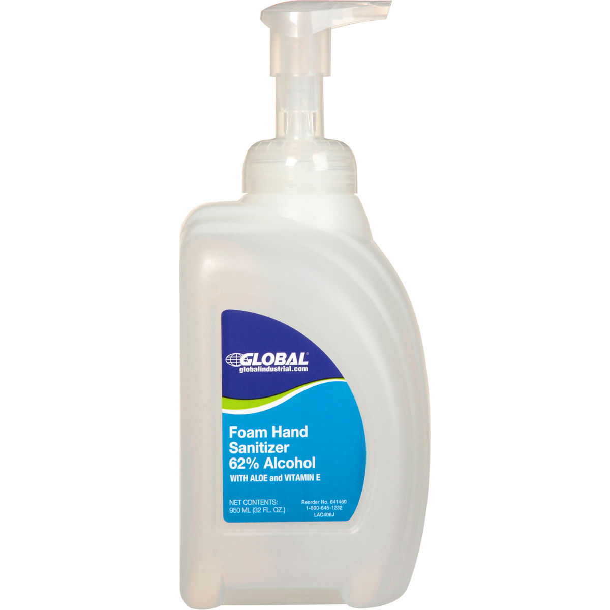 Picture of Kutol Products 641460 32 oz Global Industrial 62 Percent Alcohol Foam Hand Sanitizer&#44; Linen Scent - 8 Bottles per Case