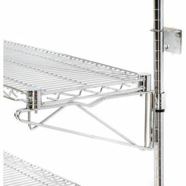 Global Industrial B1136982G Additional Level Nexel Poly-Green Wall Mount Wire Shelf - 60 x 18 in.