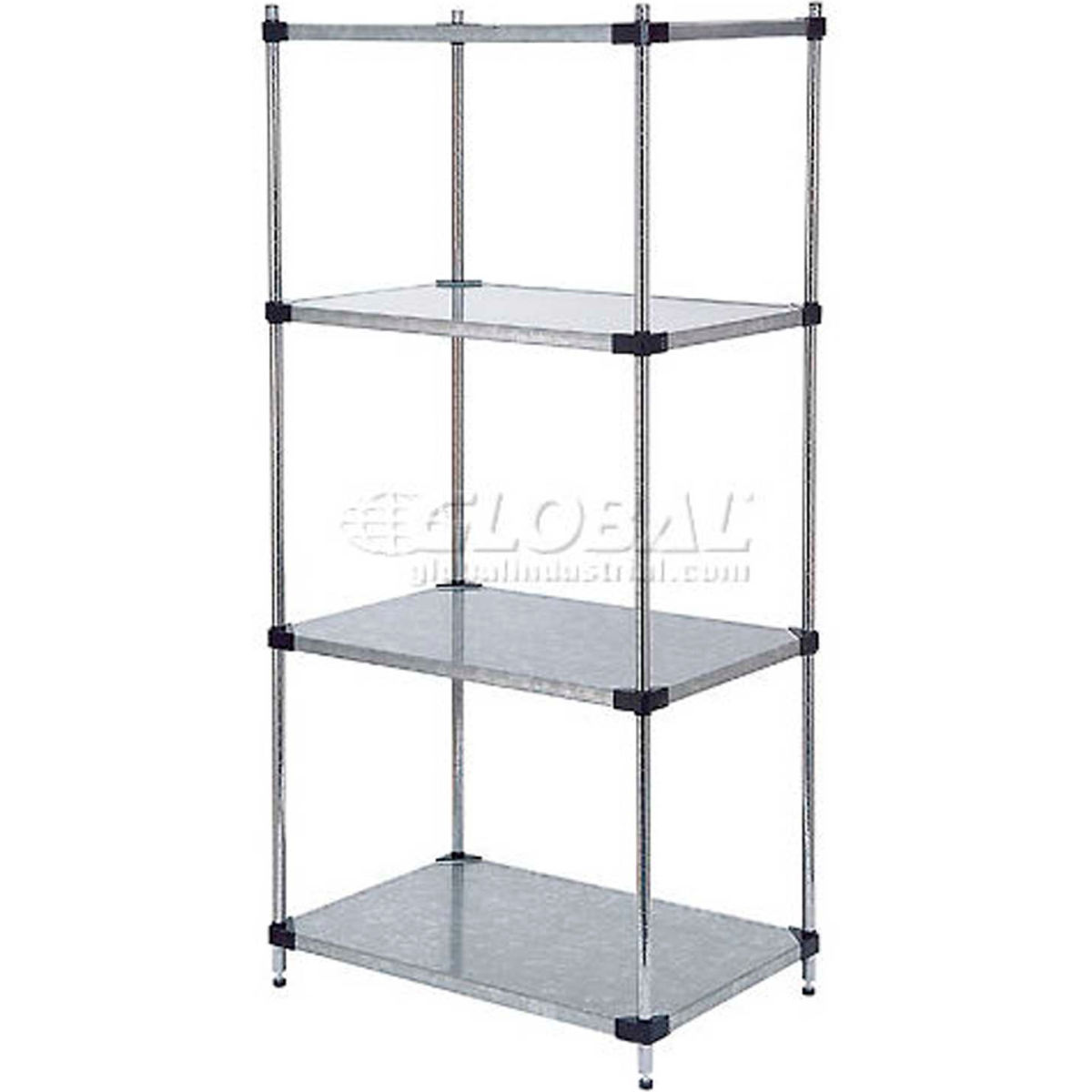 Global Industrial 18366SZ5 Nexel 5 Tier Starter Unit, Solid Galvanized Steel Shelving - 36 x 18 x 63 in.