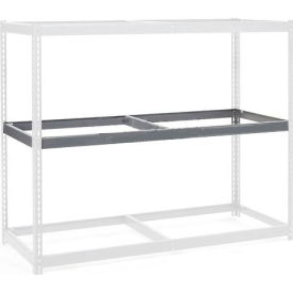Global Industrial B2296964 96 x 24 in. Additional Level Wide Span Rack without Deck, Gray