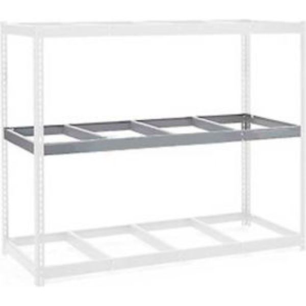 Global Industrial B2296953 96 x 36 in. Additional Level Wide Span Rack without Deck, Gray