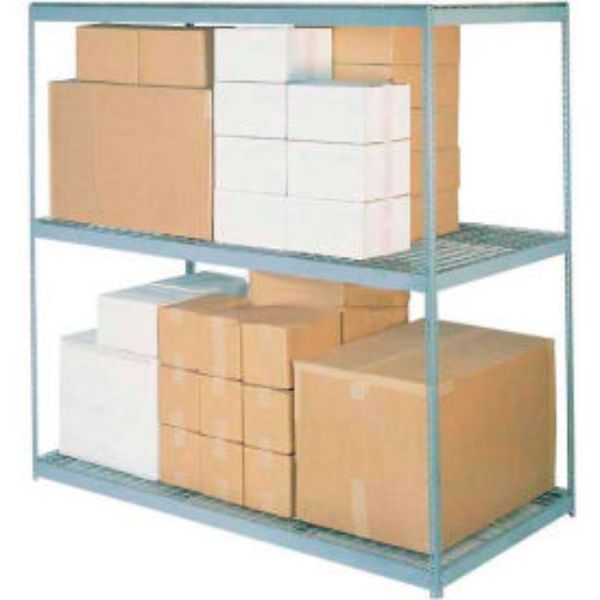 Global Industrial B2297710 96 x 48 in. Wire Deck Bulk Rack Shelf, Gray