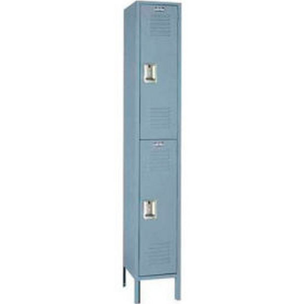 Double Tier Steel Locker - Gray - 15 x 15 x 36 in. - Durable Design
