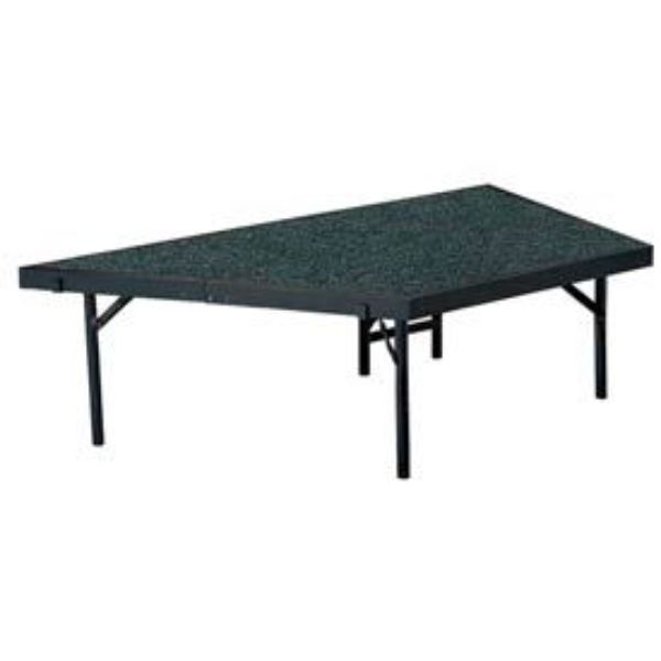 B212501 Stage Pie Unit with Carpet for 48 x 16 in. Stage Units - Gray