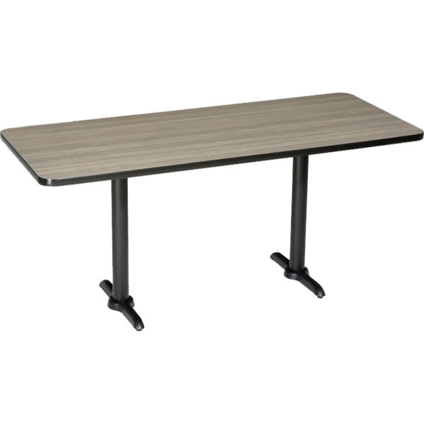 695799CL Interion Counter Height Restaurant Table, Charcoal - 60 x 30 in.