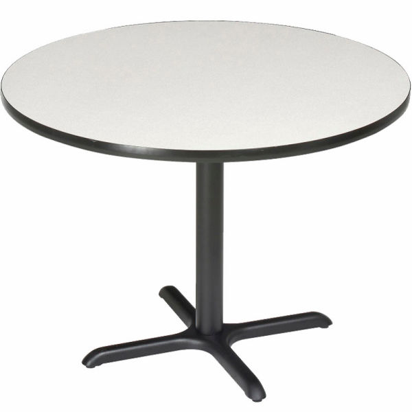 695805GY 42 in. Interion Round Counter Height Restaurant Table, Gray