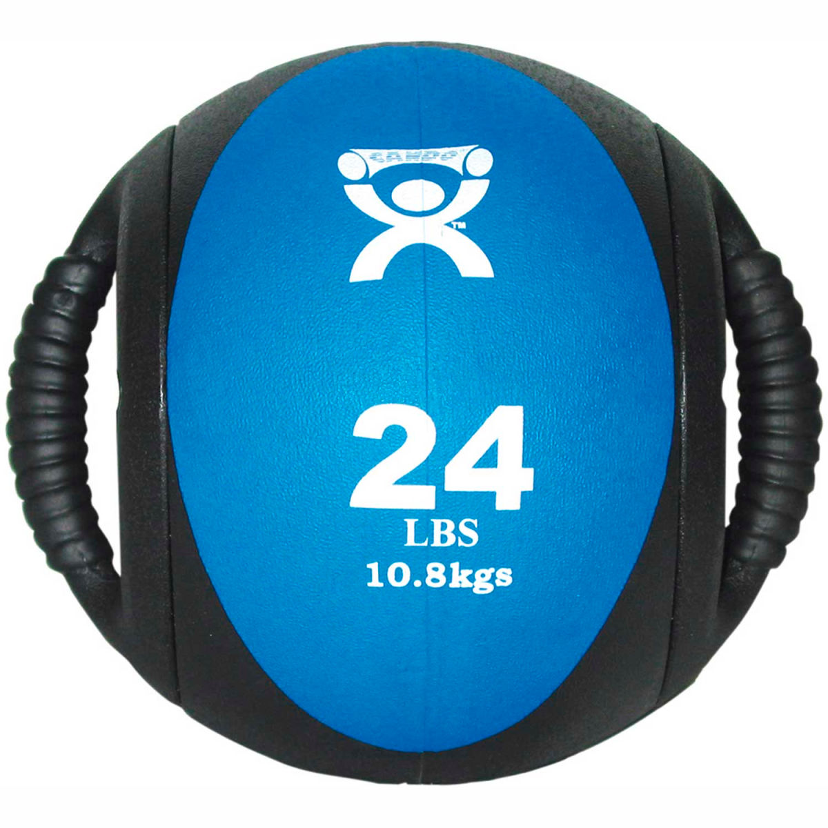Picture of Fabrication Enterprises B2192846 9 in. dia. 24 lbs CanDo Dual-Handle Medicine Ball&#44; Blue