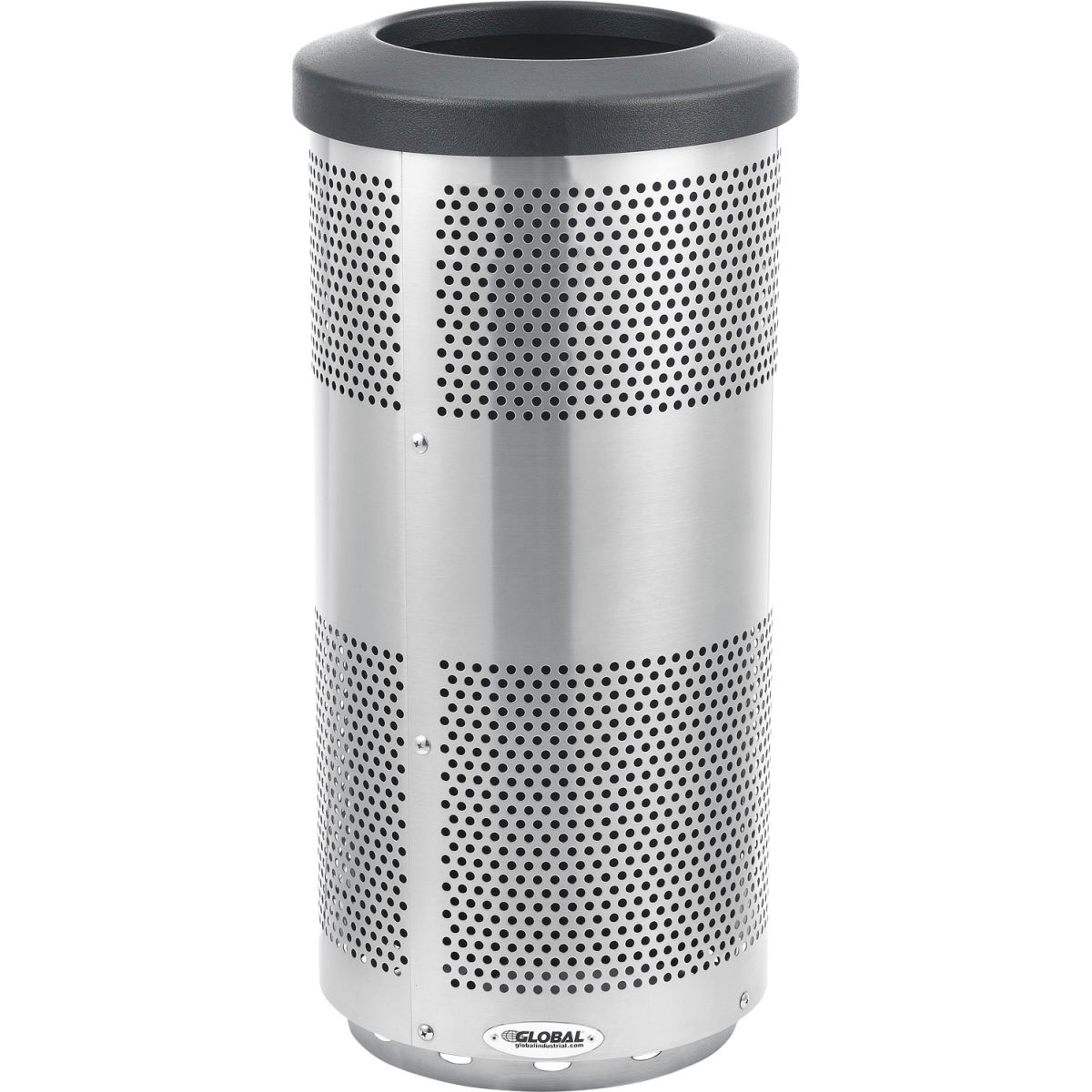 20 gal Perforated Stainless Steel Round Trash Can