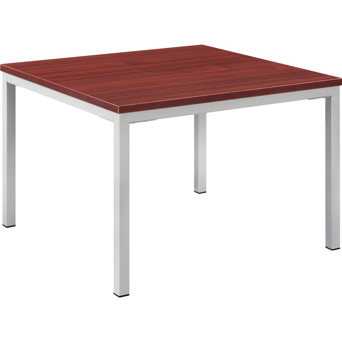 24 x 24 in. Interion Wood End Table with Steel Frame - Mahogany