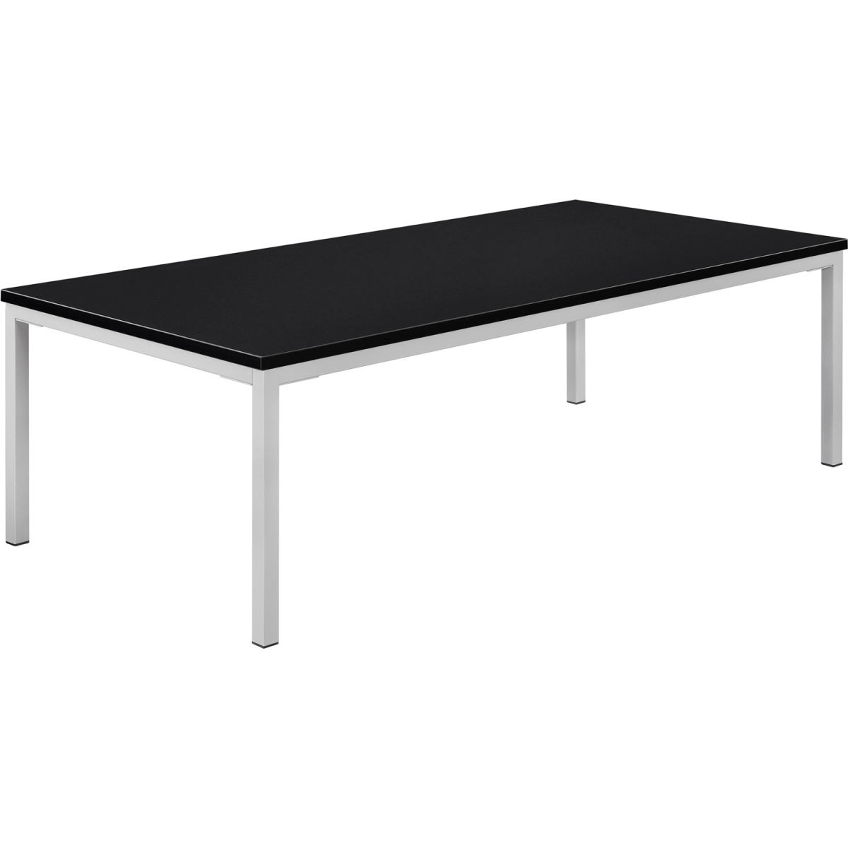 Global Industrial 695755BK 48 x 24 in. Interion Wood Coffee Table with Steel Frame - Black