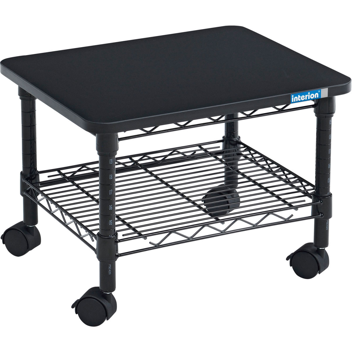 436958 Interion Under-Desk Wire Machine Stand, Black - 19 x 16 x 13.5 in.