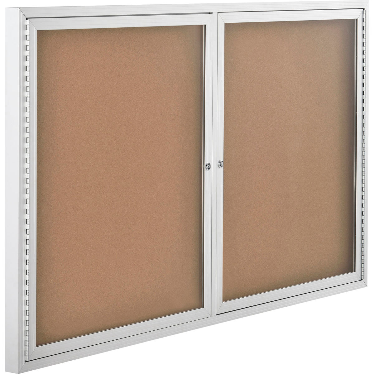 Enclosed Cork Bulletin Board with 2 Door - 60 x 36 in.