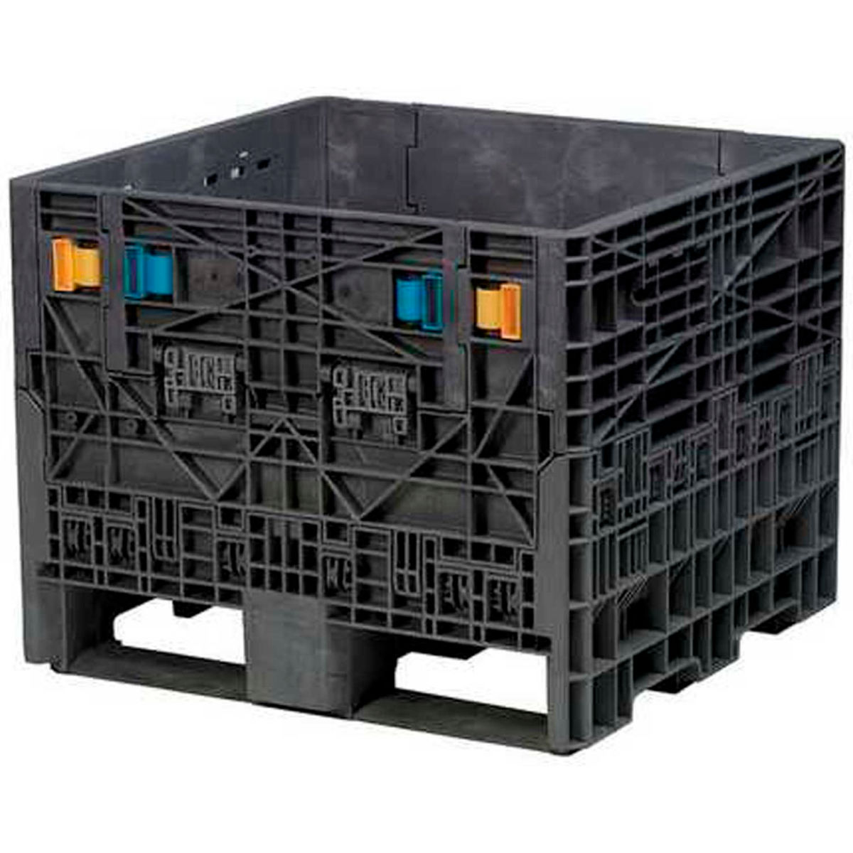 Picture of Akro-Mils 4858000 1800 lbs Buckhorn BN3230252010000 Folding Bulk Container - Black - 32 x 30 x 25 in.