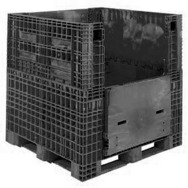 Picture of Akro-Mils 238332 2000 lbs Buckhorn BN4845442010000 Folding Bulk Shipping Container - Black - 48 x 45 x 44 in.