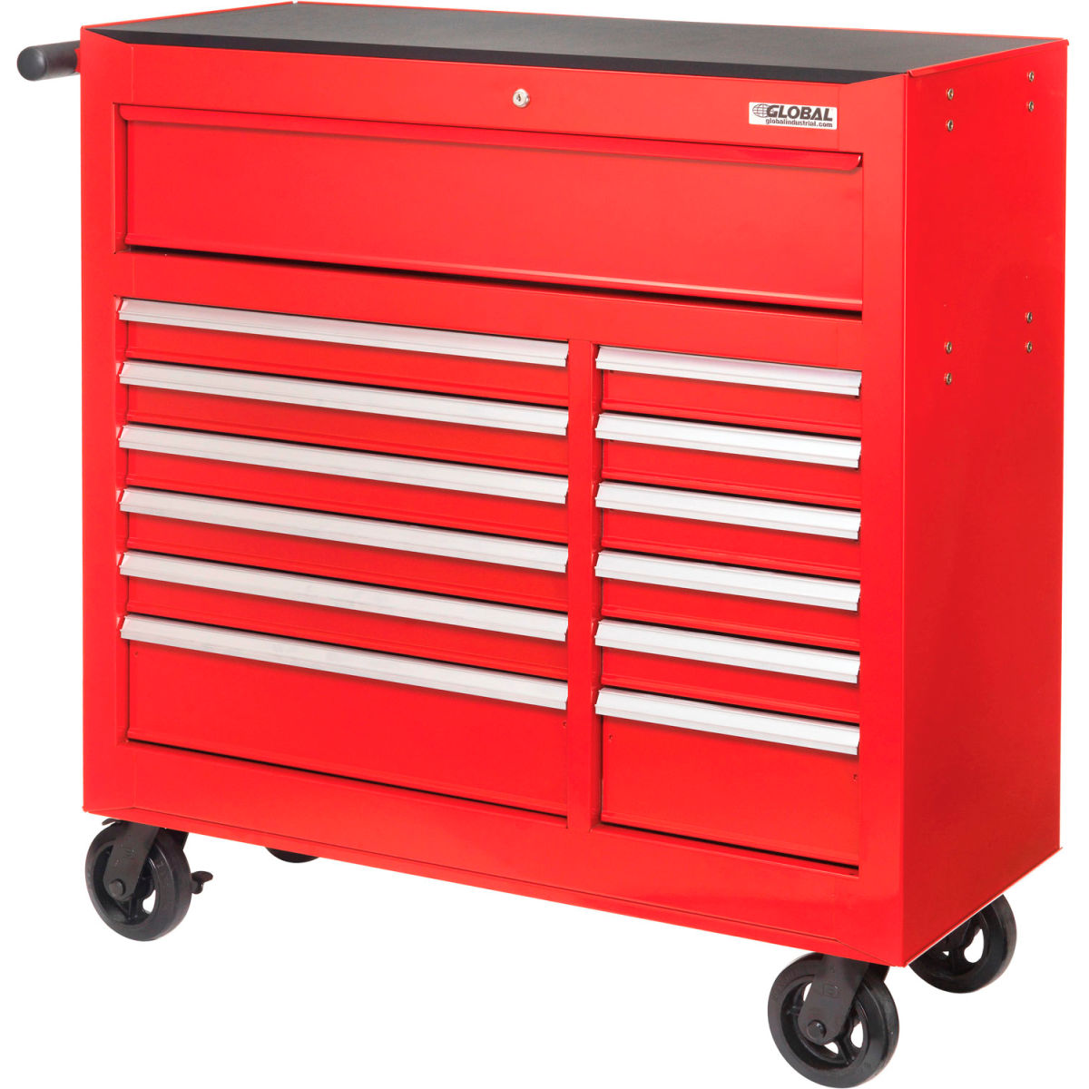 13 Drawer Red Roller Tool Cabinet - 42.37 x 18 x 38.62 in.
