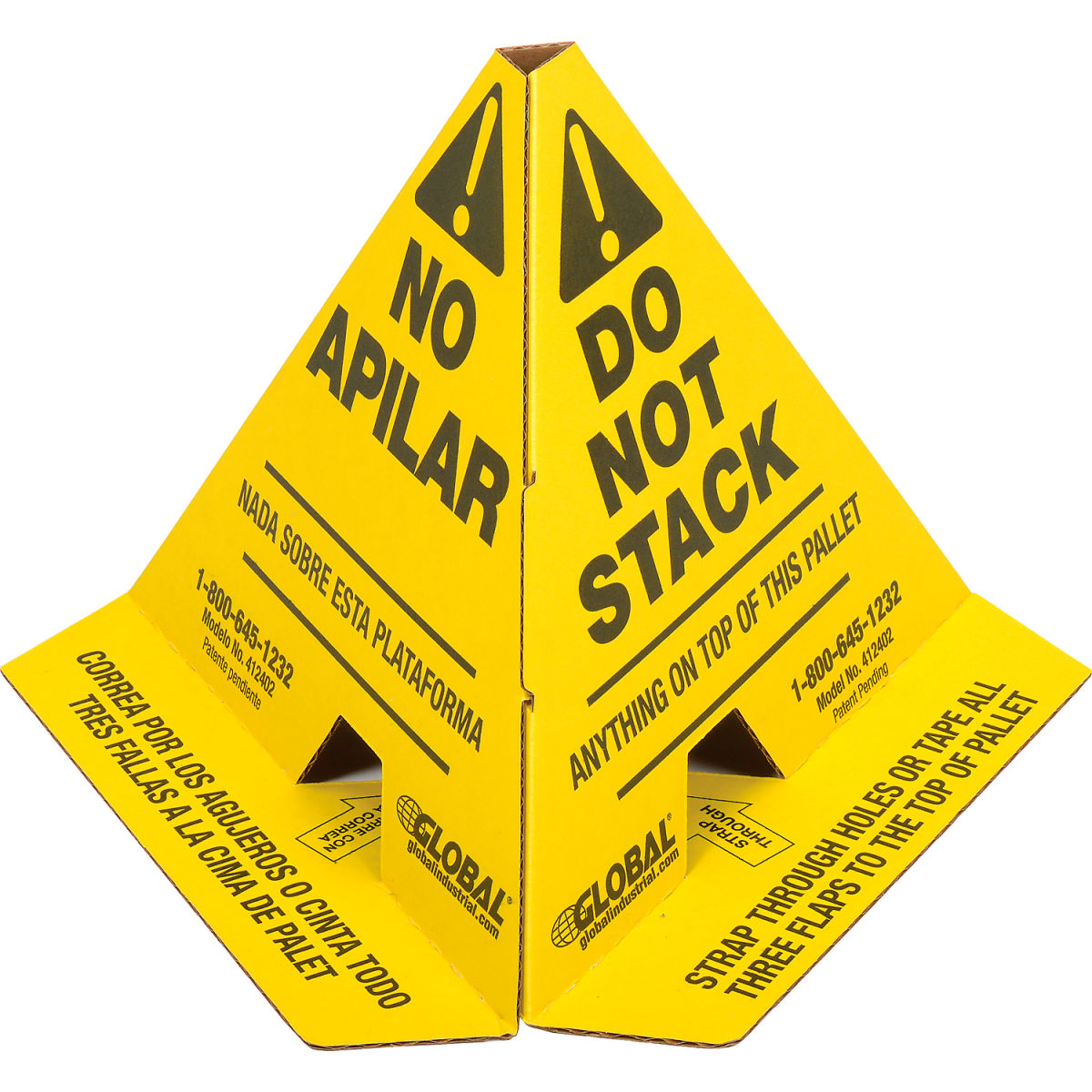 Global Industrial 412402 Trilingual Do Not Stack Pallet Cones - Pack of 50