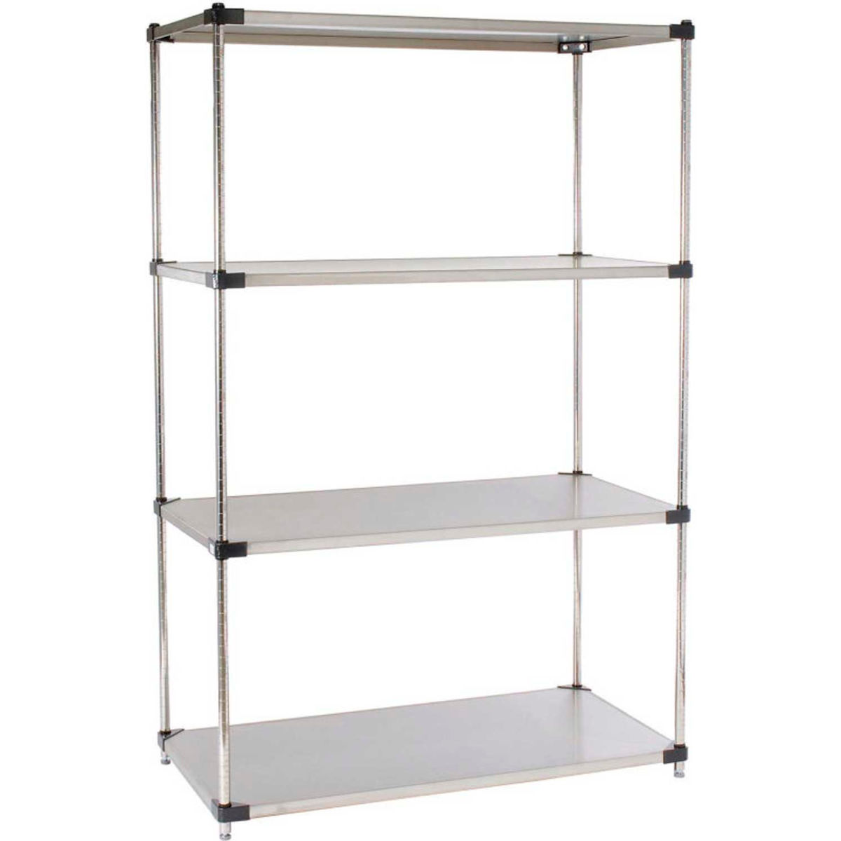 Global Industrial 18488SS5 Nexel Solid Stainless Steel Starter Unit 5 Tier Shelving - 48 x 18 x 86 in.
