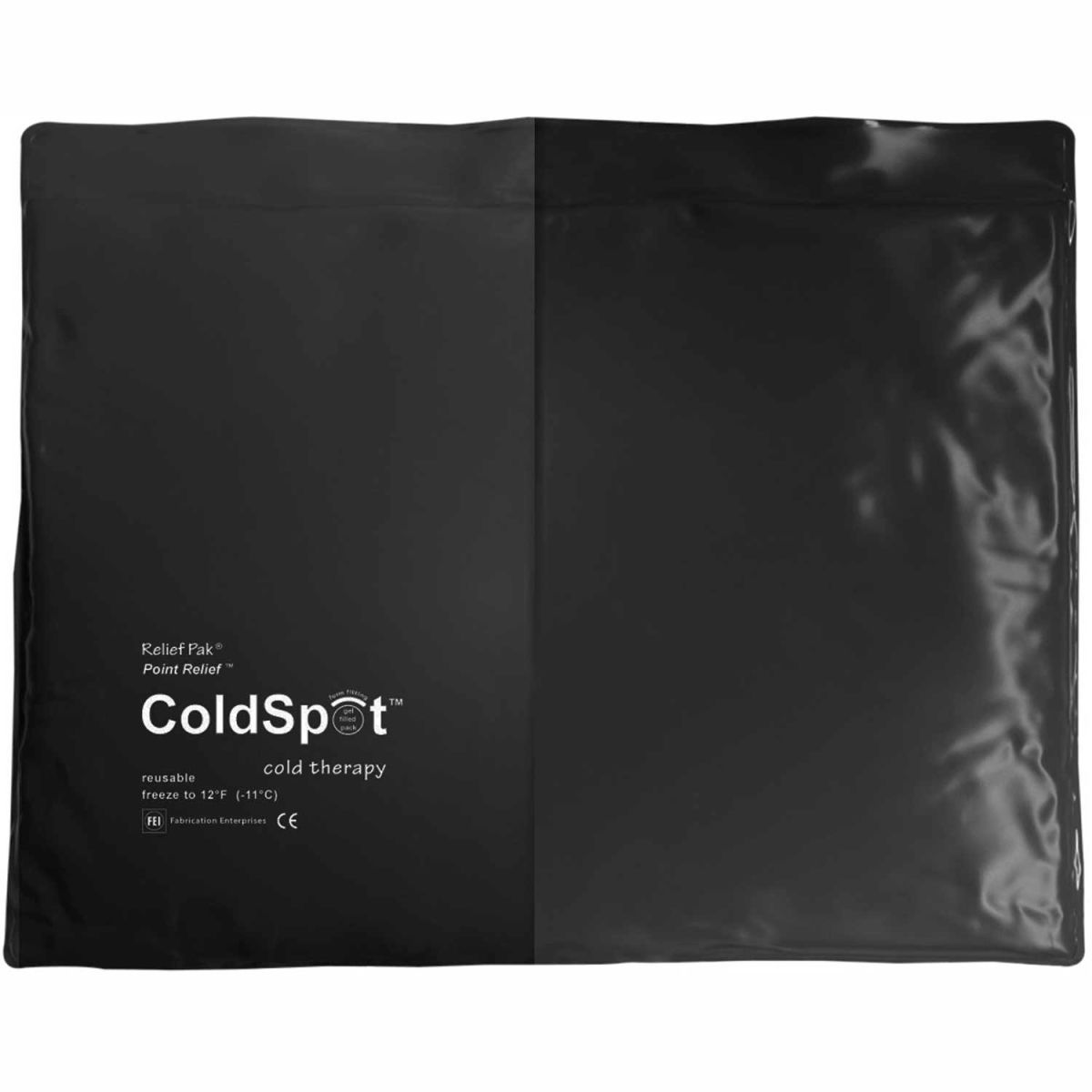 Relief Pak Heavy-Duty Black Urethane Reusable Cold Pack - 11 x 14 in. - 12 per Pack
