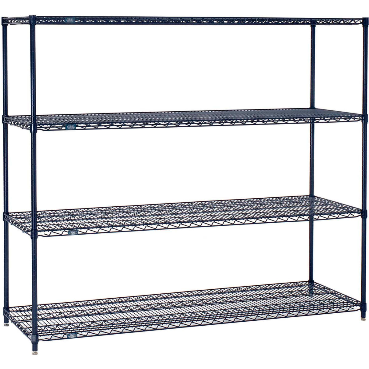 54 x 72 x 18 in. Nexelon Blue Epoxy Starter Wire Shelving