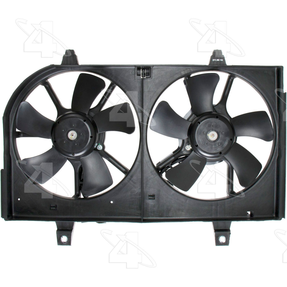 Four Seasons B2473016 75306 Radiator & Condenser Fan Motor Assembly for 2000-2001 Infiniti I30 - Black