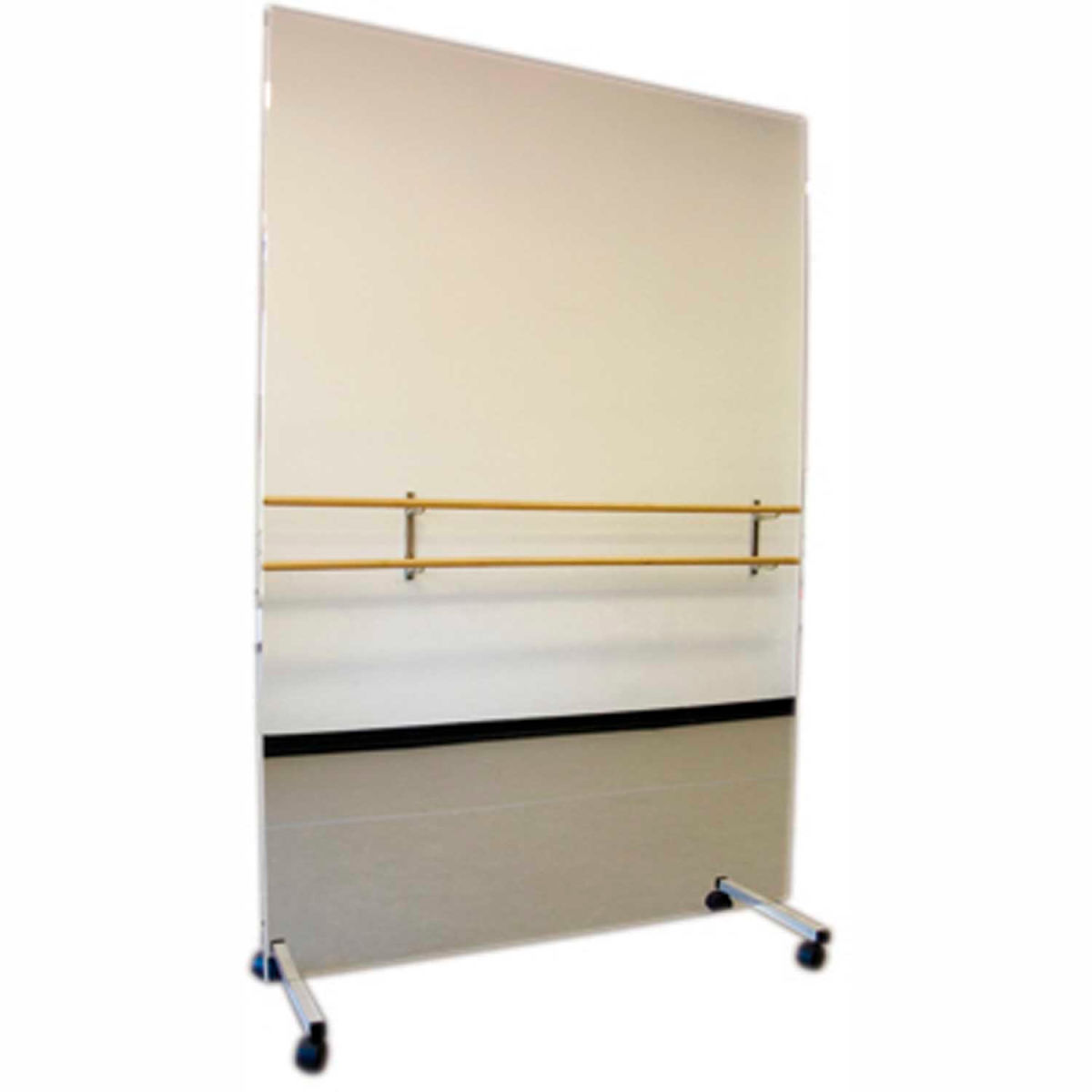 Picture of Fabrication Enterprises B2140350 Vertical Ultra-Safe Glassless Mirror with Mobile Caster Base - 48 x 72 in.