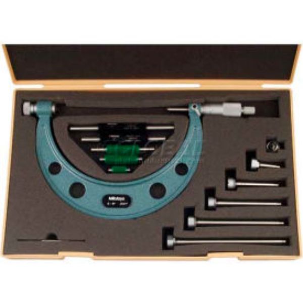 Picture of Mitutoyo America B611356 104-137 0-6 in. Interchangeable Anvil Mechanical Micrometer - 12 Piece
