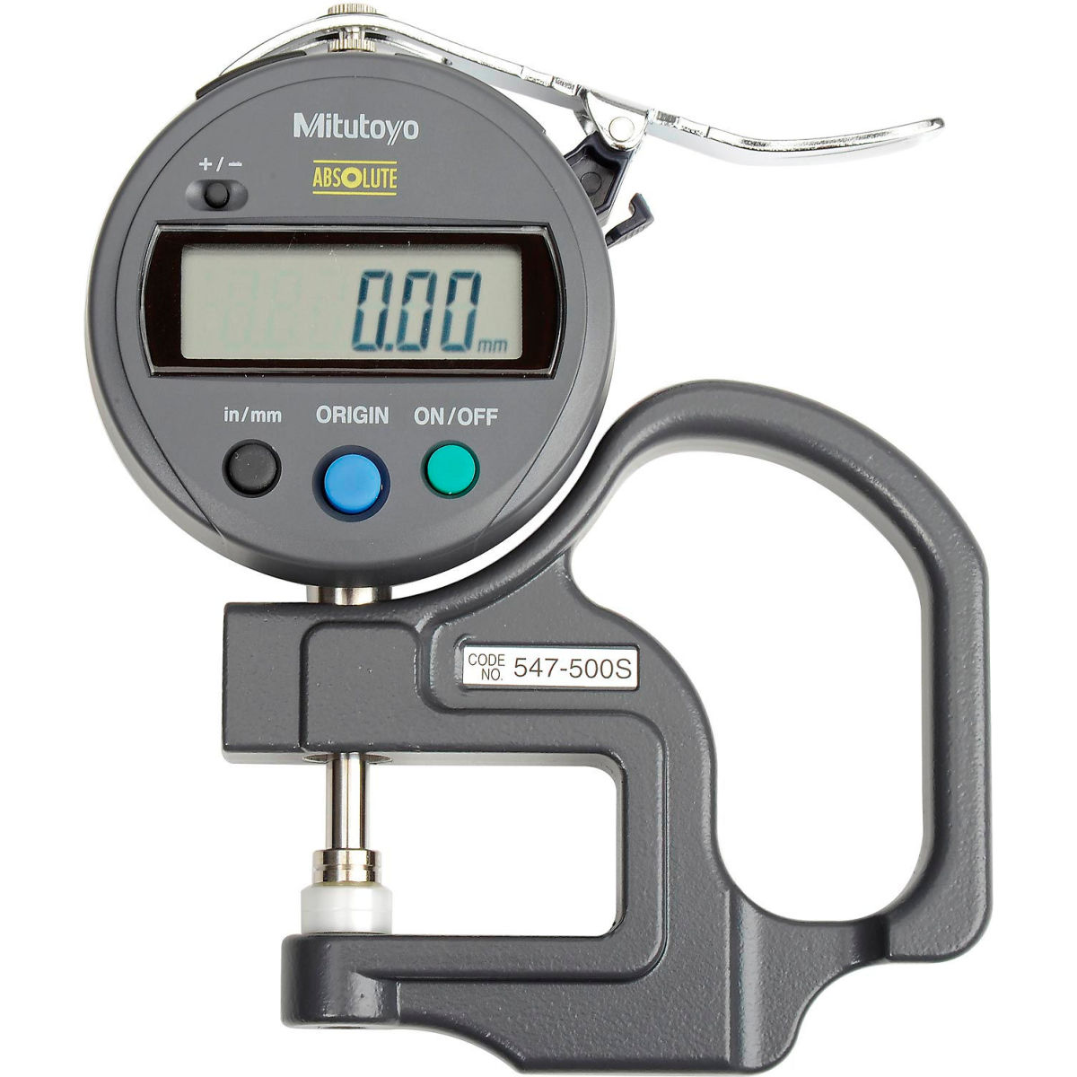 Picture of Mitutoyo America B611447 547-500S 0-0.47 in. & 0-12 mm Digimatic Digital Thickness Gage