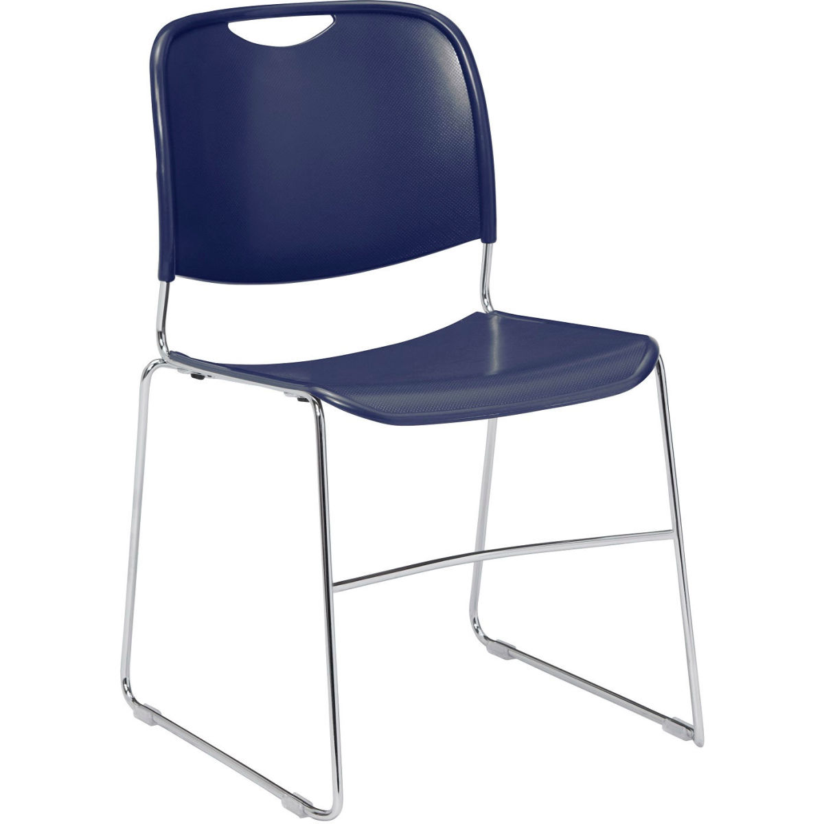 3610119 Interion Plastic Stack Chair, Navy - Pack of 4