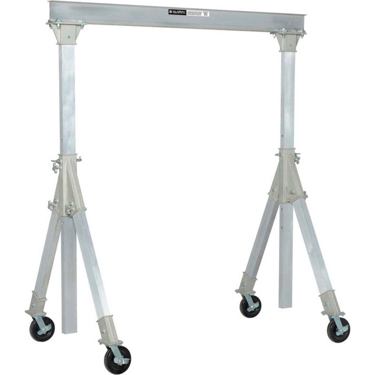 2000 lbs Adjustable Height Aluminum Gantry Crane - 12 ft. x 7 ft. 6 in. -12 ft.