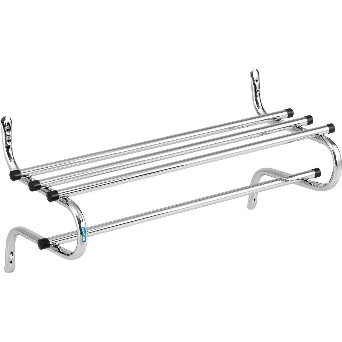 36 in. Interion Wall Mount Coat & Towel Rack with Shelf, Chrome