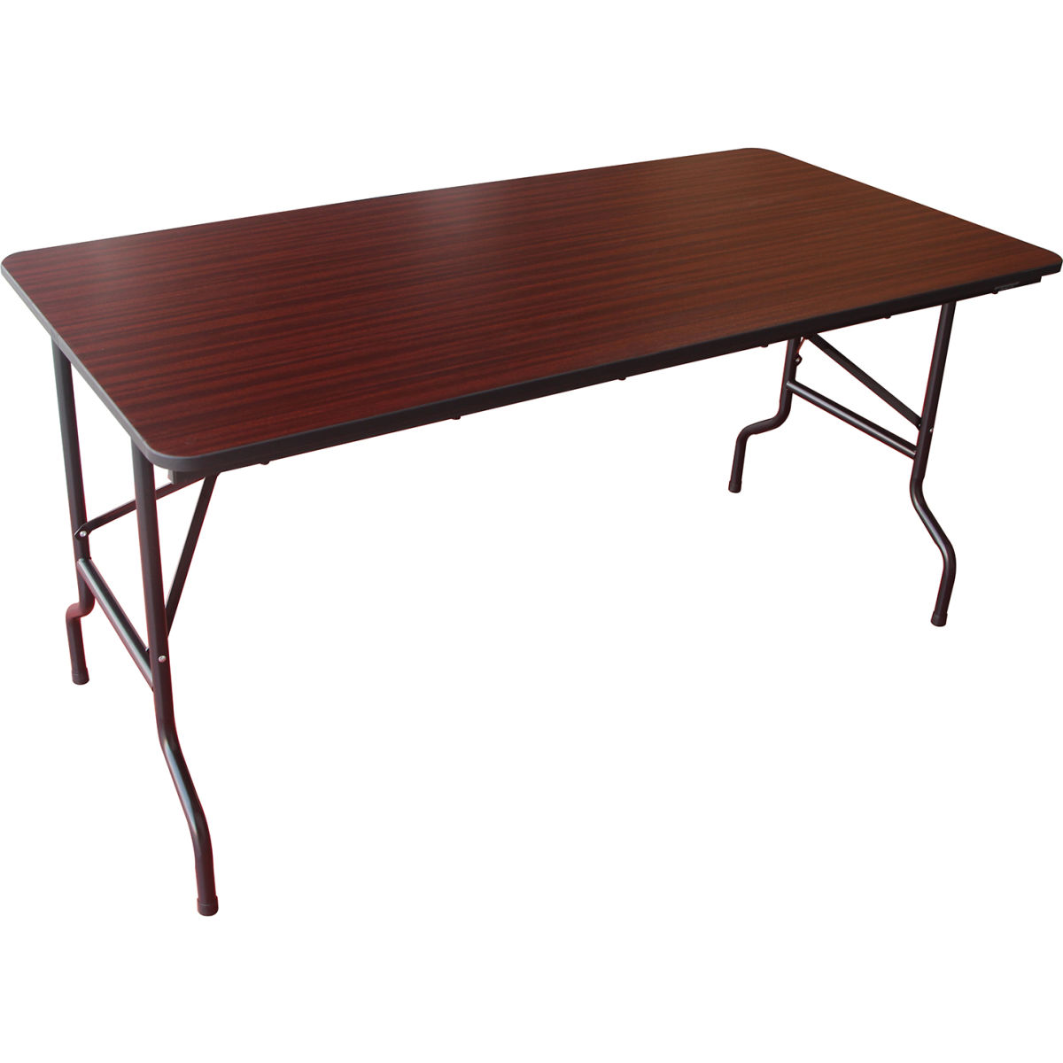 695829MH Interion Folding Wood Table, Mahogany - 60 x 30 in.