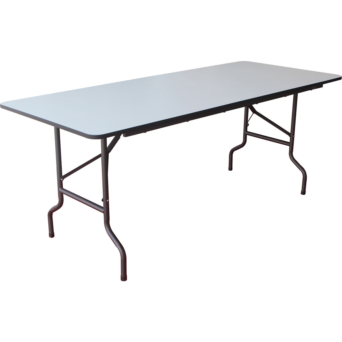 695829GY Interion Folding Wood Table, Gray - 60 x 30 in.