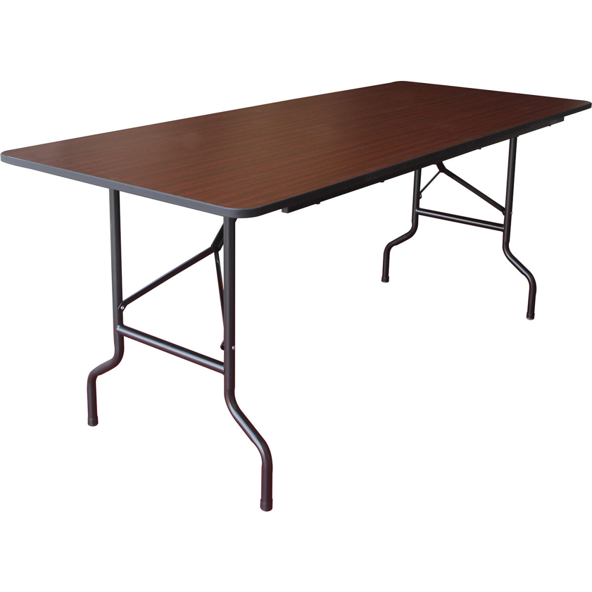 695830MH Interion Folding Wood Table, Mahogany - 72 x 30 in.