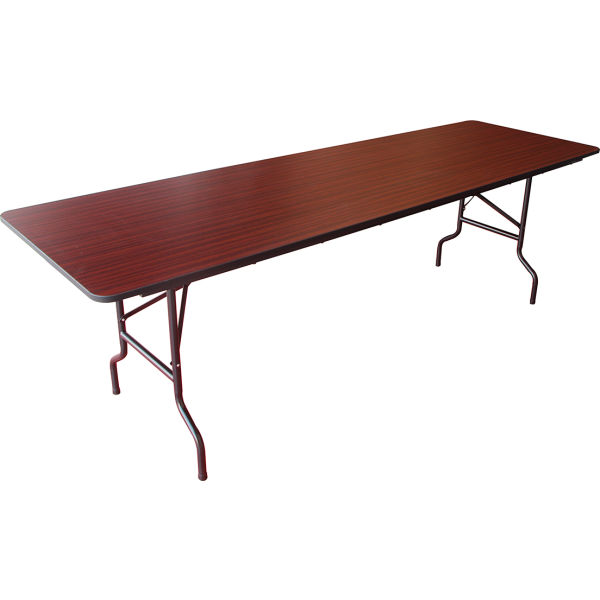 695831MH Interion Folding Wood Table, Mahogany - 96 x 30 in.