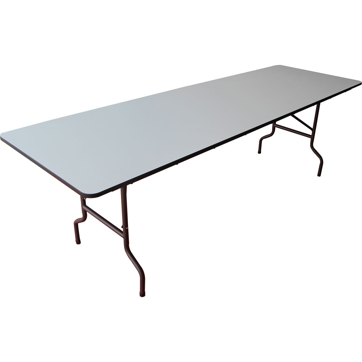 695831GY Interion Folding Wood Table, Gray - 96 x 30 in.