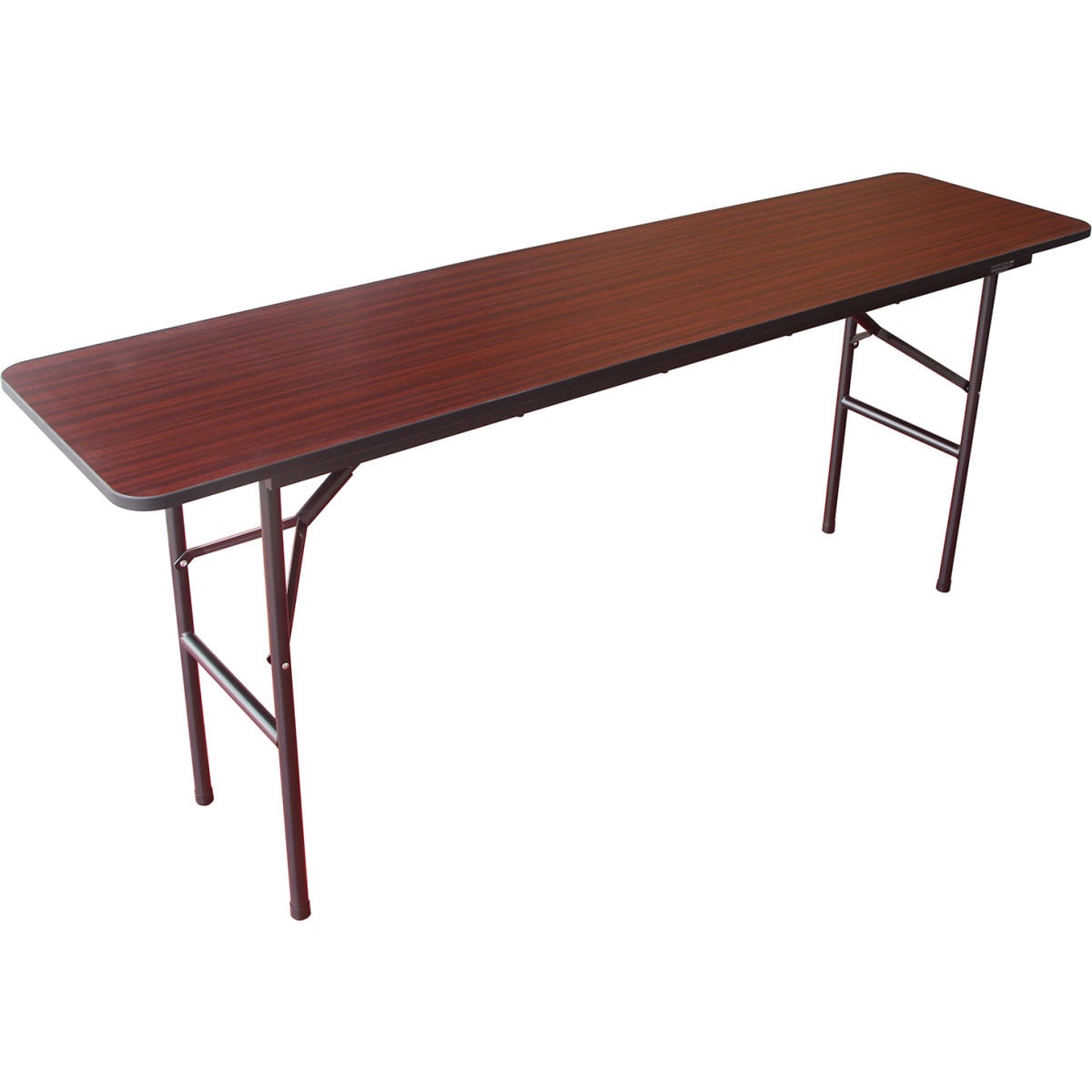 695834MH Interion Folding Wood Seminar Table, Mahogany - 72 x 18 in.