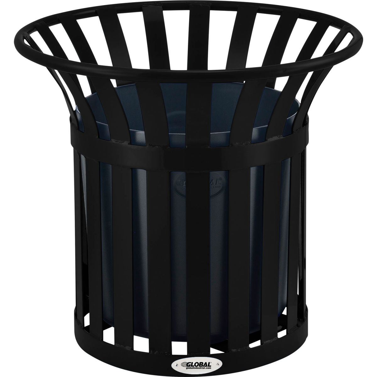 Steel Slat Planter - Black