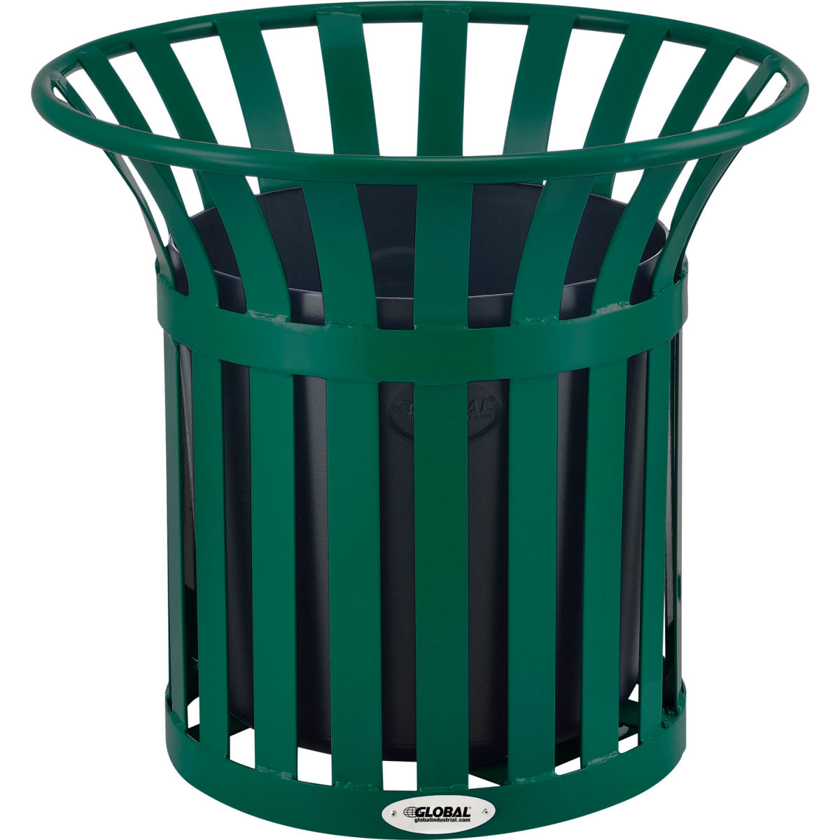 Steel Slat Planter - Green